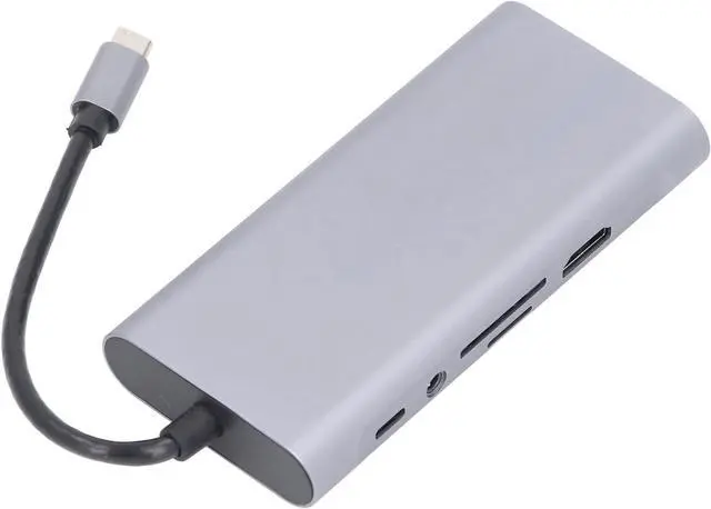 Alt view image 4 of 7 - 11 in 1 USB C HUB Adapter 4 USB 3.0 Audio 1080P 60HZ VGA RJ45 1000M Ethernet 4K 30HZ Type C Docking Station for Efficient Data Transfer