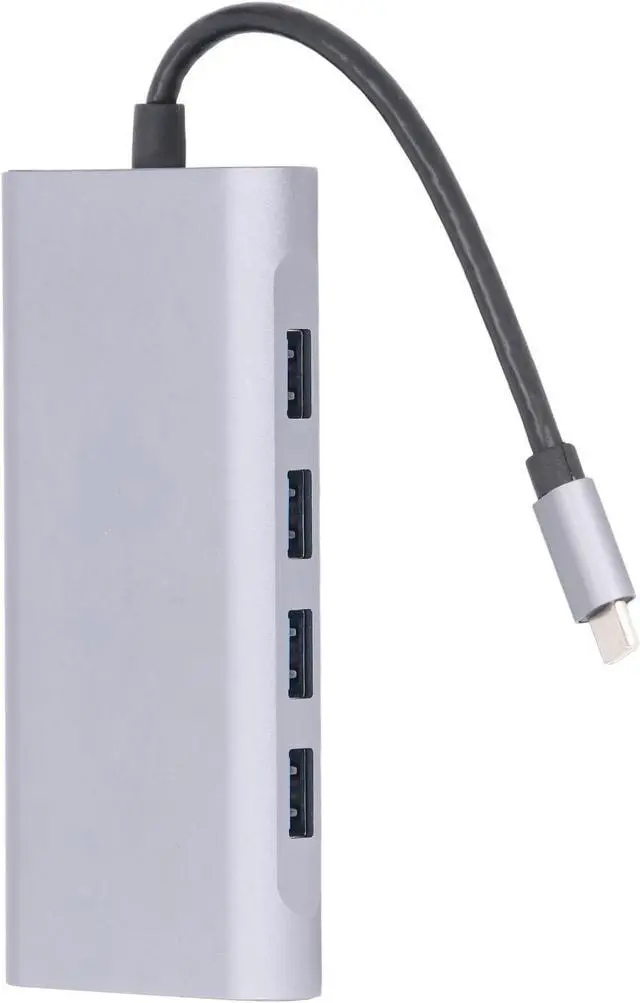 Alt view image 5 of 7 - 11 in 1 USB C HUB Adapter 4 USB 3.0 Audio 1080P 60HZ VGA RJ45 1000M Ethernet 4K 30HZ Type C Docking Station for Efficient Data Transfer