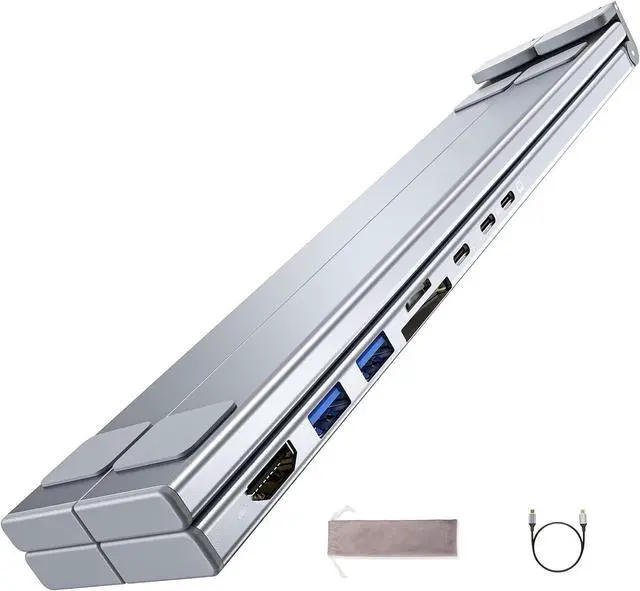 Main image of Type C Hubs with 4K USB3.0 PD100W Charging SDTF Card Reader Multiport Connectivitys for Laptop Desktop