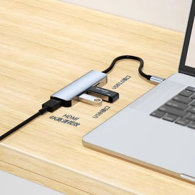 Alt view image 5 of 5 - ERTXGBA Four in Type-C 4K PD Fast Charging Notebook Converter Hub