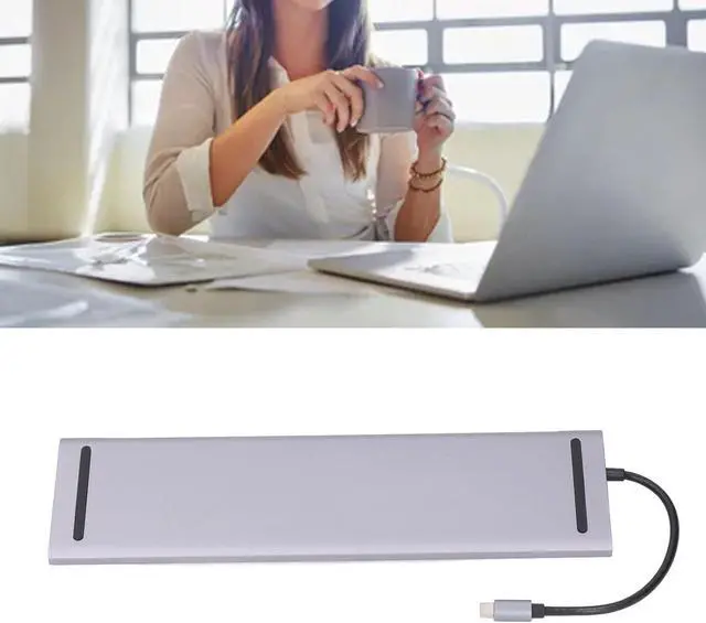 Alt view image 3 of 7 - USB C HUB 11 in 1 Multiport Adapter, Type C Docking Station with PD Charging, 4K HD Multimedia Interface, 1080P, RJ45 Ethernet, 5Gbps USB30., Card Reader for Laptop Pro Air