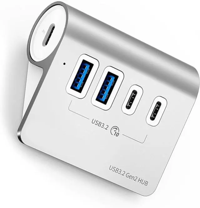 Alt view image 3 of 4 - 4Port USB 3.2 Hubs Type C Hubs USB Splitter Dock Station 10Gbps Speed USB3.2 Hubs Expander for Laptop