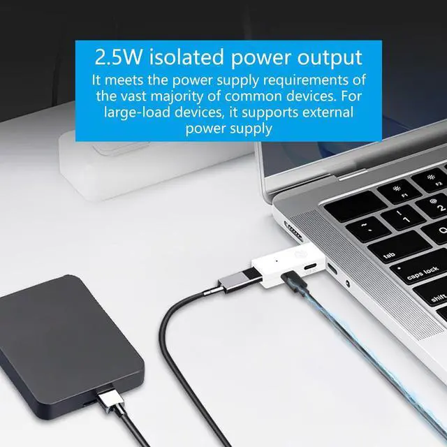 Alt view image 3 of 7 - Industrial USB 2.0 Hub Isolator 3 Port Fast Speed Data Transfer Automatic Detection Protections USB Splitter