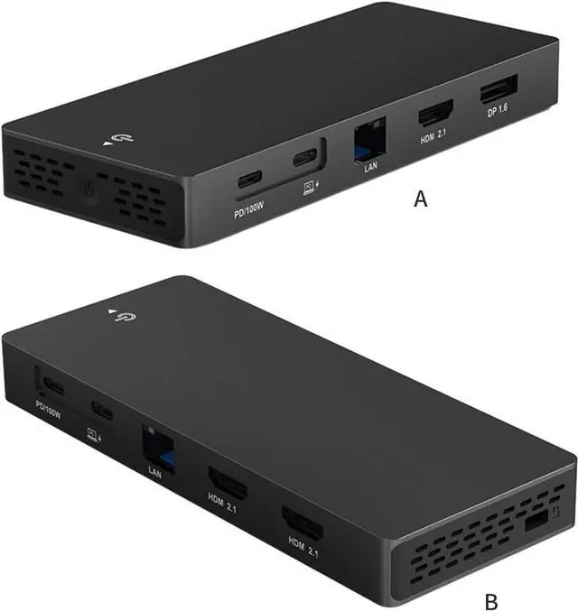 Alt view image 4 of 7 - USB C Hub Triple Display TypeC Hub (12-in-1) 4K60Hz HDMIcompatible PD100W Power Delivery 10Gbps Docking Station