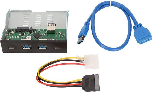 Main image of Front Panel USB 3.1 Hub, 4 Downstream 1 Uplink Ports, 10Gbps Transfer Rate, Wide Compatibility, Aluminum Alloy Material, for Desktop PC Office Use