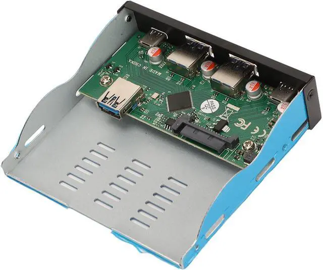 Alt view image 3 of 7 - Front Panel USB 3.1 Hub, 4 Downstream 1 Uplink Ports, 10Gbps Transfer Rate, Wide Compatibility, Aluminum Alloy Material, for Desktop PC Office Use