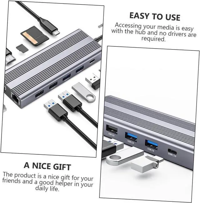 Alt view image 7 of 7 - TEHAUX Portable Type- Multi USB Splitter for Computer Accessories for Office Use