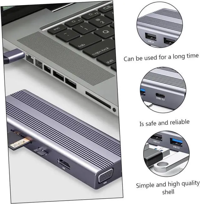Alt view image 5 of 7 - DOITOOL Type Portable Multi USB Splitter with Output Plug Play Adapter for Computer