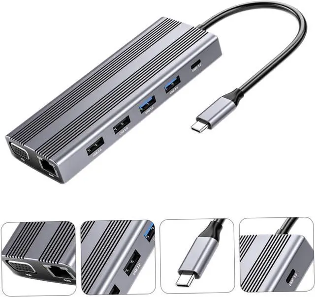 Alt view image 6 of 7 - DOITOOL Type Portable Multi USB Splitter with Output Plug Play Adapter for Computer