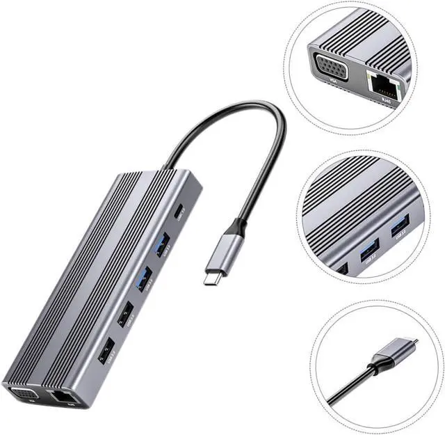 Alt view image 7 of 7 - DOITOOL Type Portable Multi USB Splitter with Output Plug Play Adapter for Computer