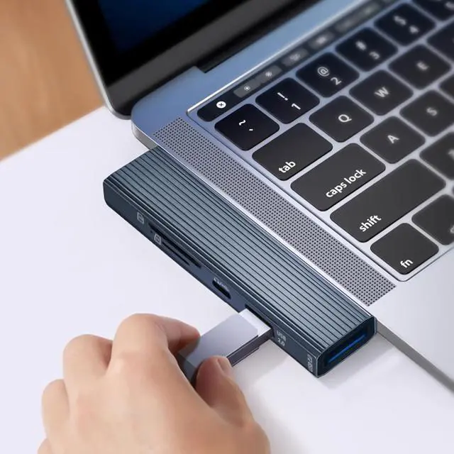 Alt view image 2 of 7 - Mllepjdh USB C Dock 4 Port USB3.0 USB2.0 Card Reader Portable USB Splitter Adapter For Laptop Drives Printer Keyboard