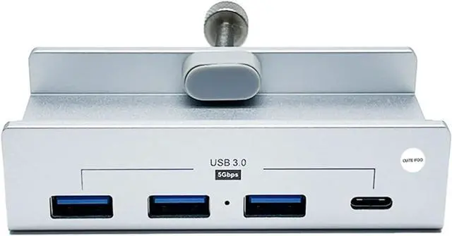 Alt view image 2 of 4 - ZHANGLH 4-Port USB Hub Clamp with 3 USB 3.0 Ports and 1 Type/C Port Adapter for Monitors, Desks