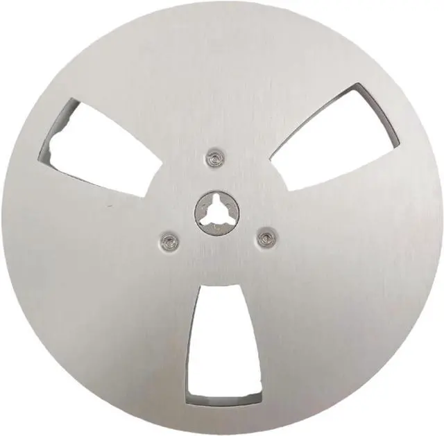 Main image of predolo 1/4 7 inch Empty Reel Aluminum Replacement Accessories,Opening Machine Part Sturdy Portable Open Reel Sound Tape, Sliver
