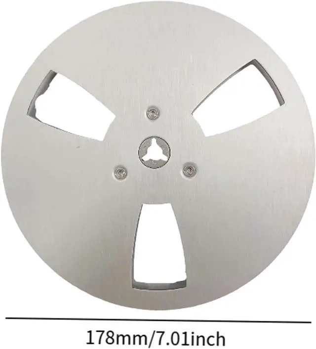 Alt view image 6 of 7 - predolo 1/4 7 inch Empty Reel Aluminum Replacement Accessories,Opening Machine Part Sturdy Portable Open Reel Sound Tape, Sliver