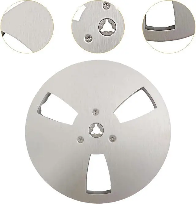 Alt view image 2 of 7 - predolo 1/4 7 inch Empty Reel Aluminum Replacement Accessories,Opening Machine Part Sturdy Portable Open Reel Sound Tape, Sliver