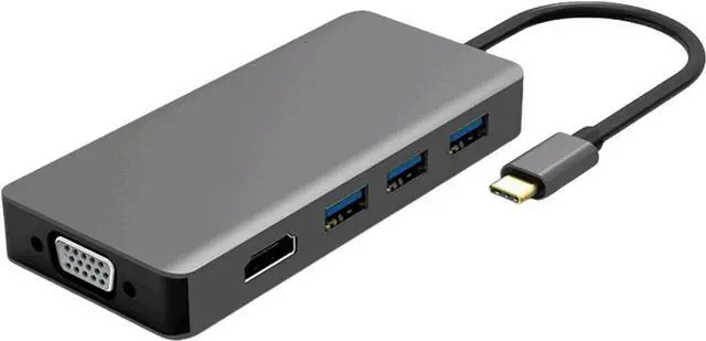 Alt view image 4 of 7 - DIEKE Multiports USB C Hubs USB C Adapter Type C to Video VGA Adapter USB3.1 to Video+VGA Converters for Data Transfer