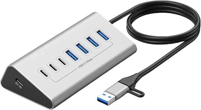 Alt view image 3 of 7 - USB HUN 7/10 Port Splitter USB 3.0 Type C Hub High Speed Transmission Type C Hub Wrap Top Extension Computer Accessories