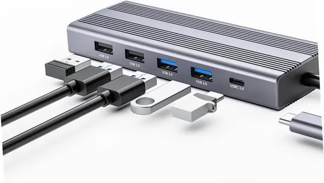 Alt view image 2 of 7 - TEHAUX Portable Type- Multi USB Splitter for Computer Accessories for Office Use