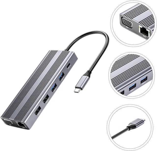 Alt view image 4 of 7 - DIYEAH Portable Type C USB Hub Splitter Data Hub with Support Lightweight and Durable