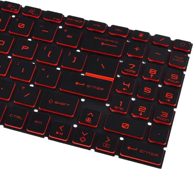 Alt view image 2 of 5 - Replacement Backlit Keyboard for MSI Katana GF66 GF76 & Pulse GL66 GL76 MS-1581 MS-1582 MS-17L1 MS-17H3 Series Laptop with Red Letters US Layout