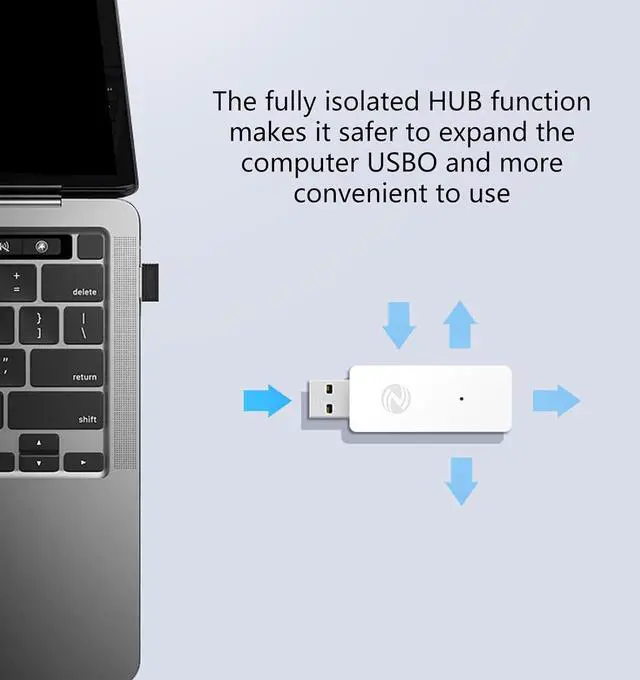 Alt view image 3 of 7 - 3 Ports USB 2.0 Industrial Hub Isolator Short Circuit Electrostatic Emission Protection Fast Connection ESD USB Hub