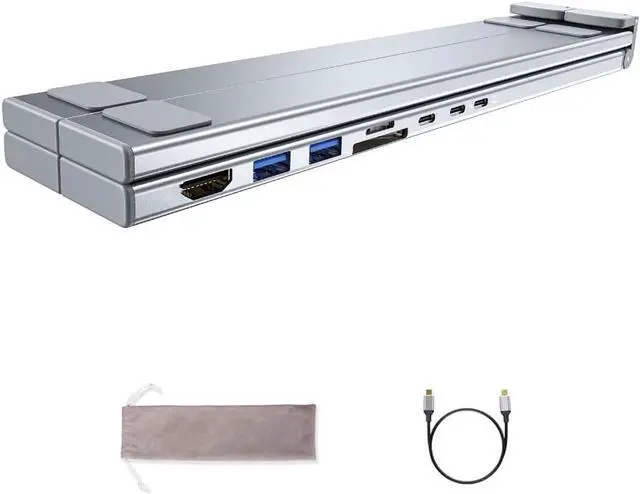 Main image of ESTCNK Type C Hubs Adapter with 4K, USB3.0, and Type C PD100W Charging SDTF Card Reader for Office, School, and Home Use
