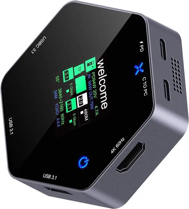 Alt view image 6 of 7 - Type C Docking Station 8 Port Adapter with 4K@60Hz Output and Fast Charging for Devices