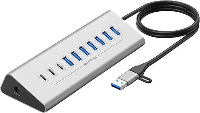 Main image of Type C Hubs USB Hubs 7/10 Port USB3.0 Splitter USB Hubs Adapter Expansion Docking Station Adapter for PC/Phone/Laptop