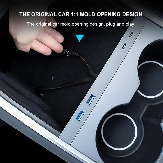 Alt view image 4 of 7 - Upgrade USB Hub Suitable for Y 27W Quick Interior Intelligent USB Docking Station Shunt Hub Accessories