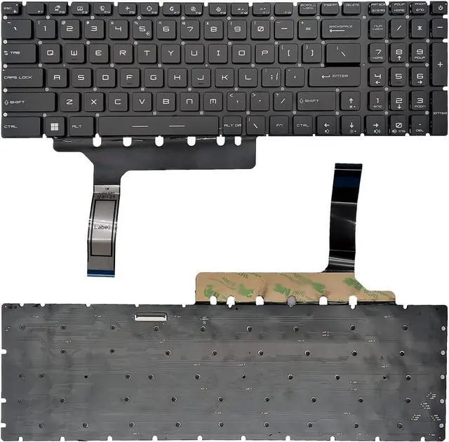 Alt view image 2 of 7 - PAEBAI+ Replacement Laptop Keyboard for MSI GP76 Leopard 11 UE UG UH 10 UE UG UH, GE76 Raider 11 UE UG UH 10 UE UG UH, GS76 Sealth 11 UG UE UH, RGB Backlight US Layout, Black