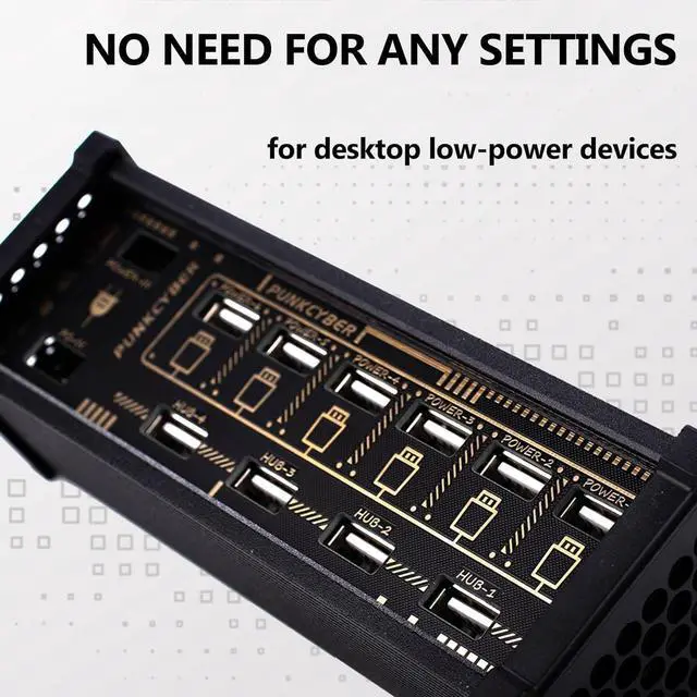 Alt view image 2 of 7 - 6 Ports USB Splitter, 6 Port USB Switcher with Six Individual Switches, 6 Port USB Docking Station, Efficient Data Transmission and Adaptive Power Output, for Phones, Tablets, and Gadgets
