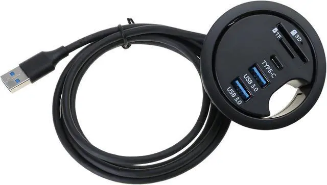 Main image of STBQHG USB3.0 Dock Memory Card Reader USB Desk Grommet Splitter Dock Station Card Reader for Desktop PC Laptop Accessories