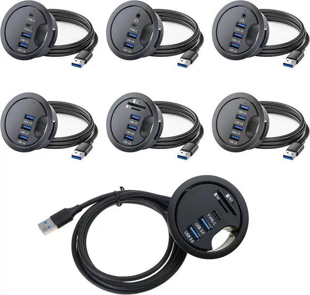 Alt view image 4 of 7 - USB Dock Splitter USB 3.0 Dock Multi USB Adapter Port Expander Memory Card Reader USB 3.0 Port PC Laptop Accessories