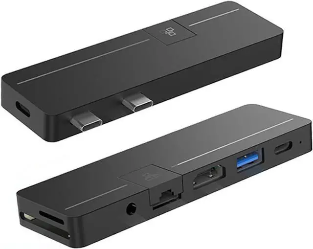 Alt view image 3 of 7 - Multiple Ports USB C Hub Adapter for Pro9 4K Video Output Charging Card Reader Aluminum Construction