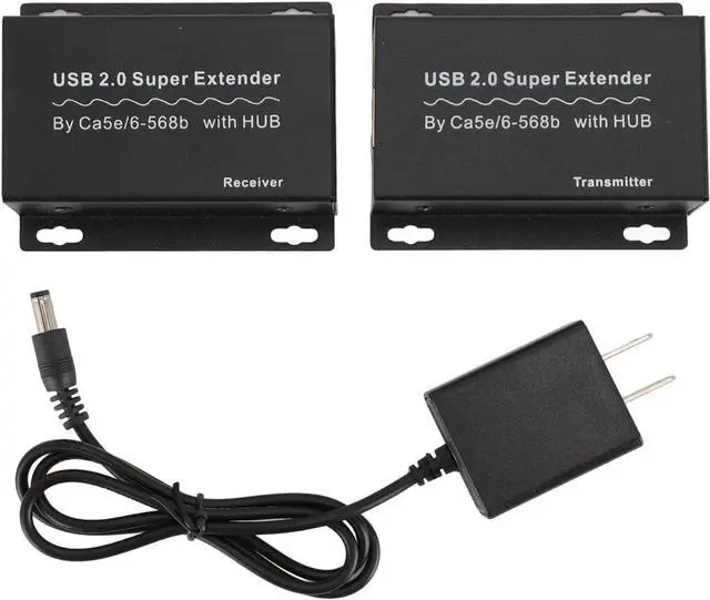 Alt view image 7 of 7 - Over Ethernet USB Extender, Over Ethernet USB RJ45 Extender 4 USB2.0 Cordless USB Hub for for OS X for Android for Linux (US Plug)