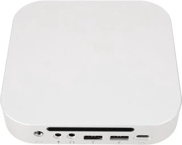 Main image of Mini M4 Hub & Stand M.2 NVMe SSD Enclosure, 2x10G USB A Ports, 2x4.8G USB A Ports, USB C Charging, 3.5MM Earphone Jack, Aluminum (US Plug)