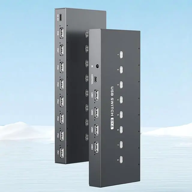 Alt view image 3 of 7 - USB2.0 Manual Sharing Switching Printer Sharing Device USB Hubs 8 In 4 Out Data Transfer Hubs Converters USB Switching Selectors