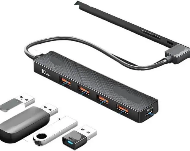 Alt view image 2 of 5 - Hongpan USB Hub 4 Port ABS Hub USB 3.2 10Gbps for Multi Splitter Adapter Computer Accessories(USB-C3.2 10Gbps 2)