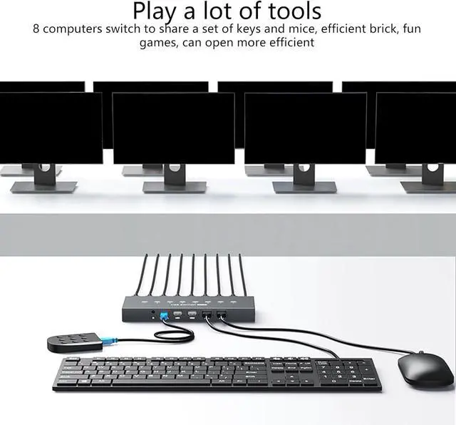 Alt view image 4 of 7 - USB2.0 Manual Sharing Switching Printer Sharing Device USB Hubs 8 In 4 Out Data Transfer Hubs Converters USB Switching Selectors