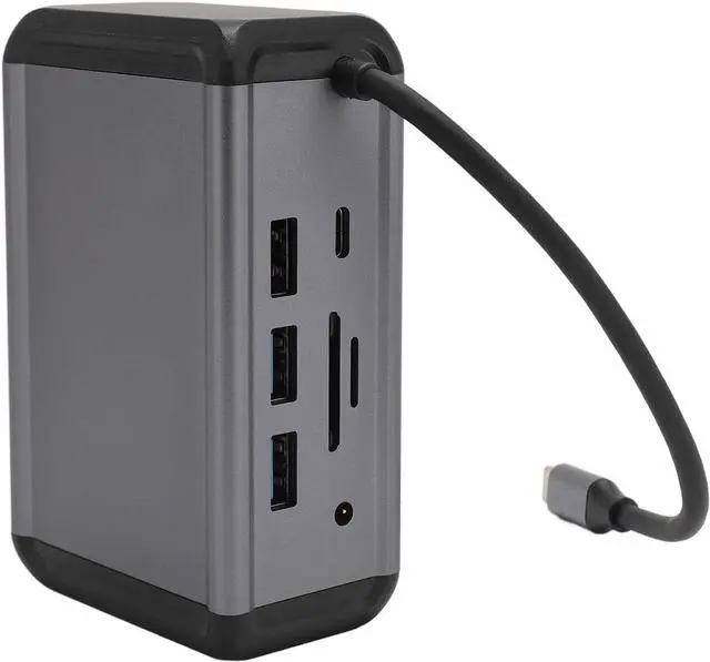 Alt view image 5 of 7 - Raiveug 12 in 1 USB C Hub Aluminum Alloy VGA PD RJ45 USB3.0 Type C Docking Station for Laptop Computer