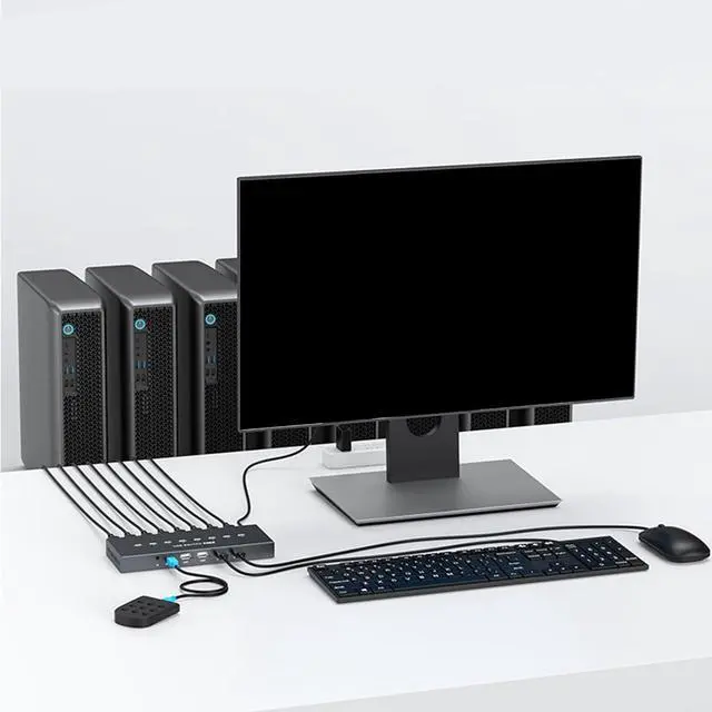 Alt view image 3 of 7 - USB2.0 Manual Sharing Switching Printer Sharing Device USB Hubs 8 in 4 Out Data Transfer Hubs Converters