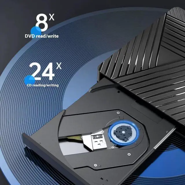 Alt view image 5 of 7 - External Disc Drive Reader USB3.0 Type C Connection USB HUB Stable Performances For Desktop Laptop PC USB Hub With Disc Rewriter