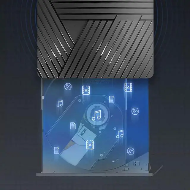 Alt view image 4 of 7 - External Disc Drive Reader USB3.0 Type C Connection USB HUB Stable Performances For Desktop Laptop PC USB Hub With Disc Rewriter