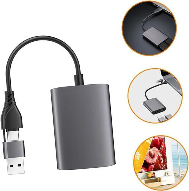 Alt view image 7 of 7 - Operitacx USB Type C to Dual Adapter Supports Dual High Definition Display USB Hub for Laptop Fast and