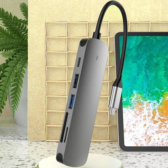 Alt view image 4 of 7 - Efficient USB 3.0 and Type C Hub 1000Mbps Ethernet RJ45 Gigabit 4/6 Port 5GBPS Data Transfer Adapter for Mobile Phone Tablet