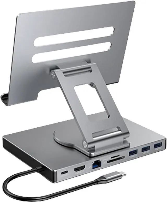 Alt view image 3 of 7 - 8/9 in 1 USB C Docking Station for Tablets Hubs Type to 4K 60Hz 5Gbps USB3.0 1000Mbps Adapter PC