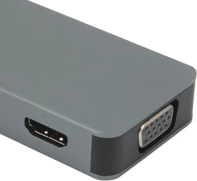 Alt view image 6 of 7 - 10 in 1 USB C Hub Multiport Adapter, Type C to VGA Dual HD Multimedia Interface Converter, PD Fast Charging Docking Station with 3 USB Ports, Aluminum Alloy Material