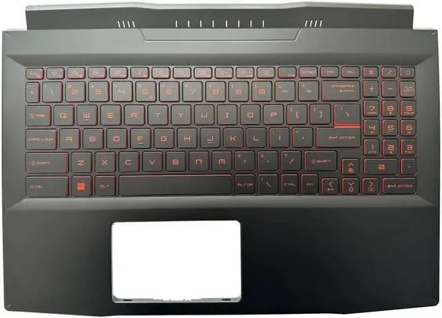 Main image of New Compatible Replacemen for MSI Bravo 15 MS-158K Katana GF66 11UE 11UG MS-1581 MS-1582(Palmrest Cover Keyboard Full RED Backlit)