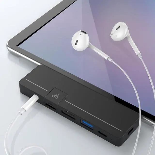 Alt view image 5 of 7 - USB C Expansion Hubs for Pro9/8/X with 4K USB3.0 Slots Simultaneous Monitor Output Power Delivery USB C Hubs