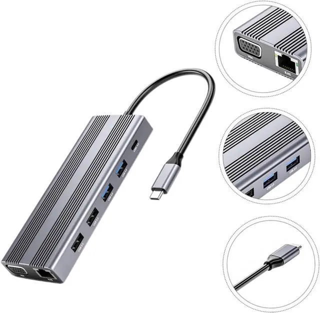 Alt view image 3 of 7 - Veemoon Type USB Multi Port Expander High Speed Data Dock for Computer Accessories Lightweight and Durable